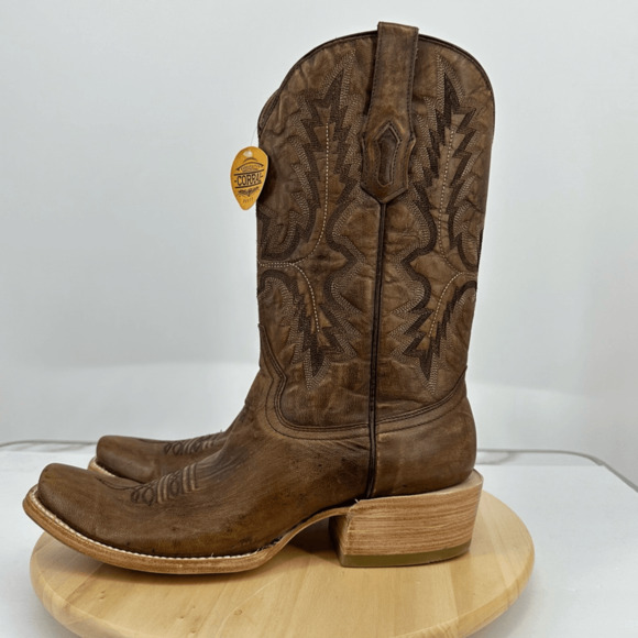 Corral Men's 10 D Brown Embroidered Narrow Square Toe Boots A4229 - Picture 2 of 16
